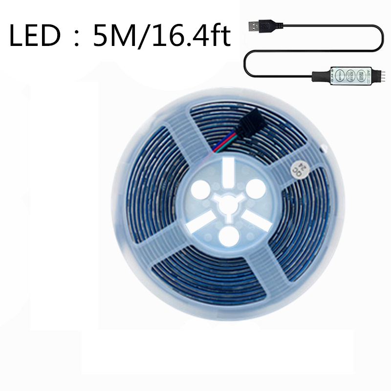 Tira de luces LED con pilas, 17 teclas, control remoto, 2 unidades, 6.56  pies, impermeable, tira de luces LED que cambian de color, kit de luces LED