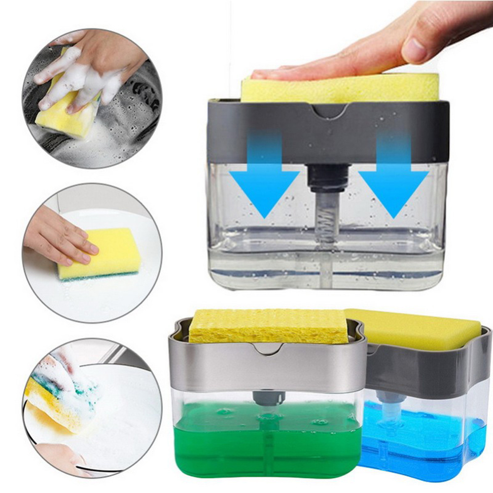 Kitchen Soap Dispenser With Cleaning Sponge 1 Soap Pump - Temu