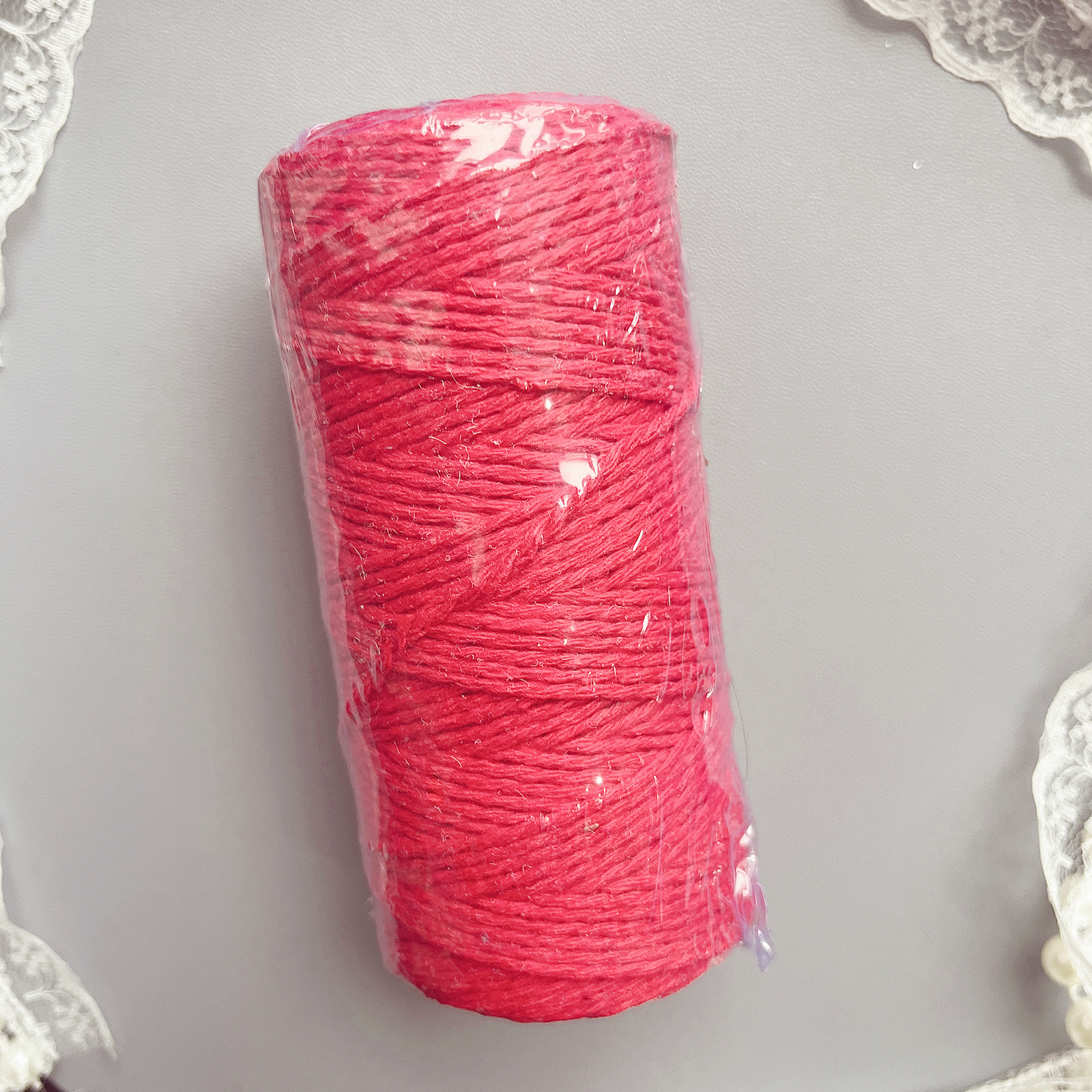 Cuerda De Algodón Para Decoración De Regalo, Color Rosa, Cóm