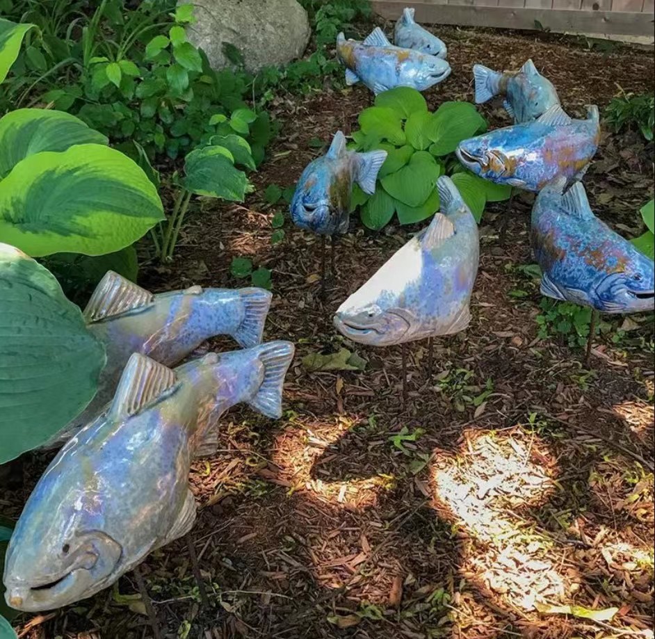 Koi Fish Sculptures Colorful Miniature Fish Resin Art Crafts Temu