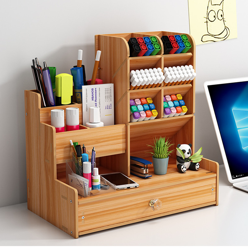 Home Office Desk Organizer With Storage Drawers Diy Manual - Temu