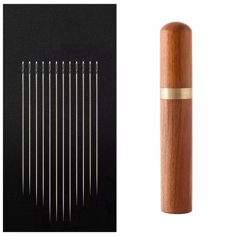 Self Threading Needles Easy Threading Needles Wooden Needle - Temu