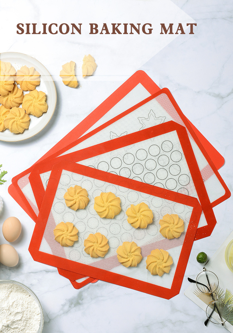 Silicone Baking Mat Set of 6, Non-Stick Food Grade Reusable Baking Sheet  Liners Mats for Multi-Size Bakeware,Multi-Purpose Mats for Rolling Dough