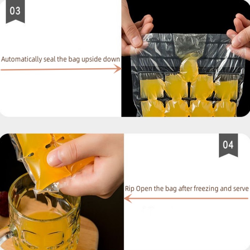 Self sealing Disposable Ice Cube Bags For Cocktails And - Temu