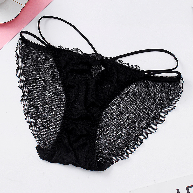 4pcs Lace Wavy Trim Bikini Panties, Comfy & Breathable Elastic Intimates  Panties, Women's Lingerie & Underwear