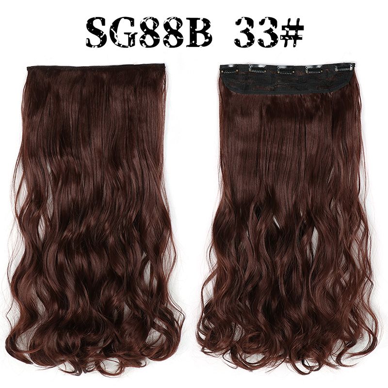 Popular 3 4 Full Head Long Curly Wave Clips In On Synthetic Hair Extensions  Hairpieces For Women One Piece 5 Clips Clip In Hair Extension - Beauty &  Personal Care - Temu