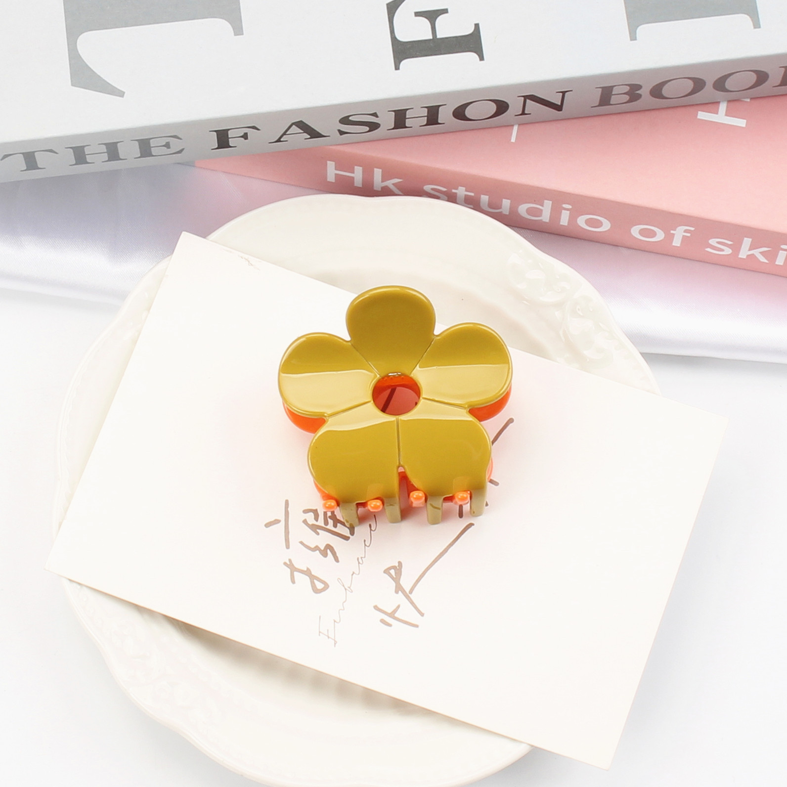 Sweet Flower Hair Claw Clip Non Slip Strong Hold Grip
