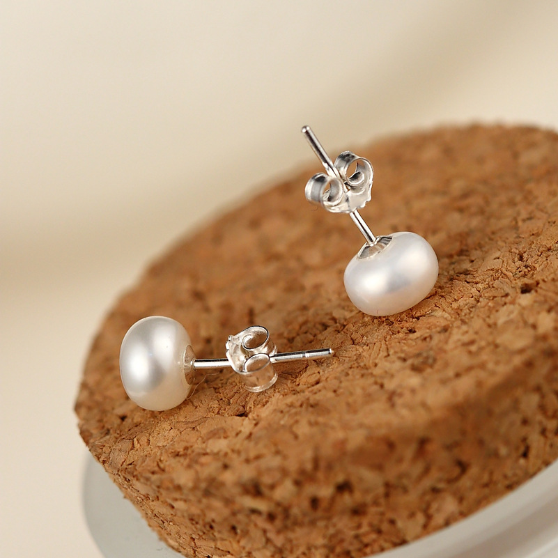 Image of Earrings 925 Silver Easy Elegant Ear Stud Daily Formal Dress Additions Jewelry For Women