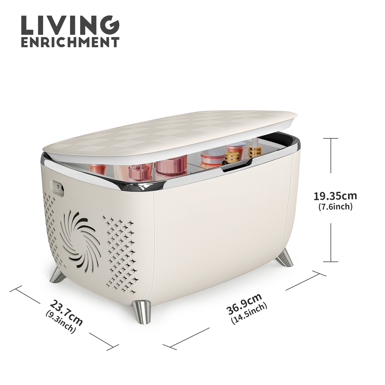 Mini Frigo 12 Litres Design Miroir LED Frigo De Beauté - Temu Canada