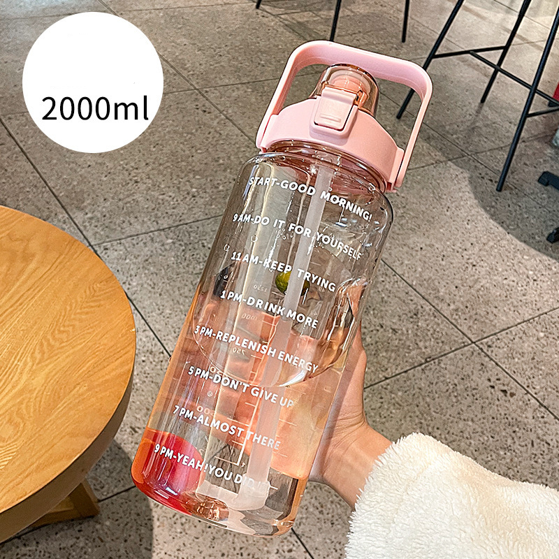 Water Bottle Large capacity Sports Water Cup Straw Portable Temu