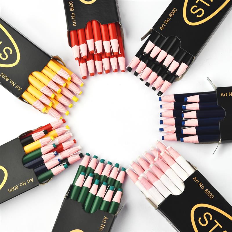 9pcs Fabric Markers Chalk Pencils DIY Sewing Tools for Sewing Dressmakers, Size: 12X1.5X1CM