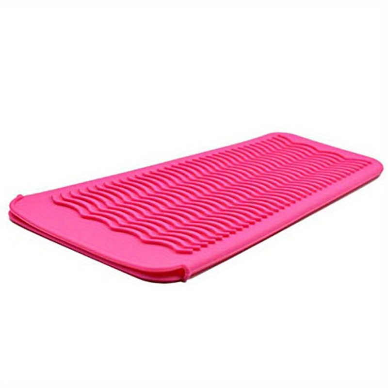 1pcs Heat Resistant Silicone Mat Pouch Silicone Anti-Heat Pad For Hair  Straightener, Curling Irons, Flat Irons, Waver