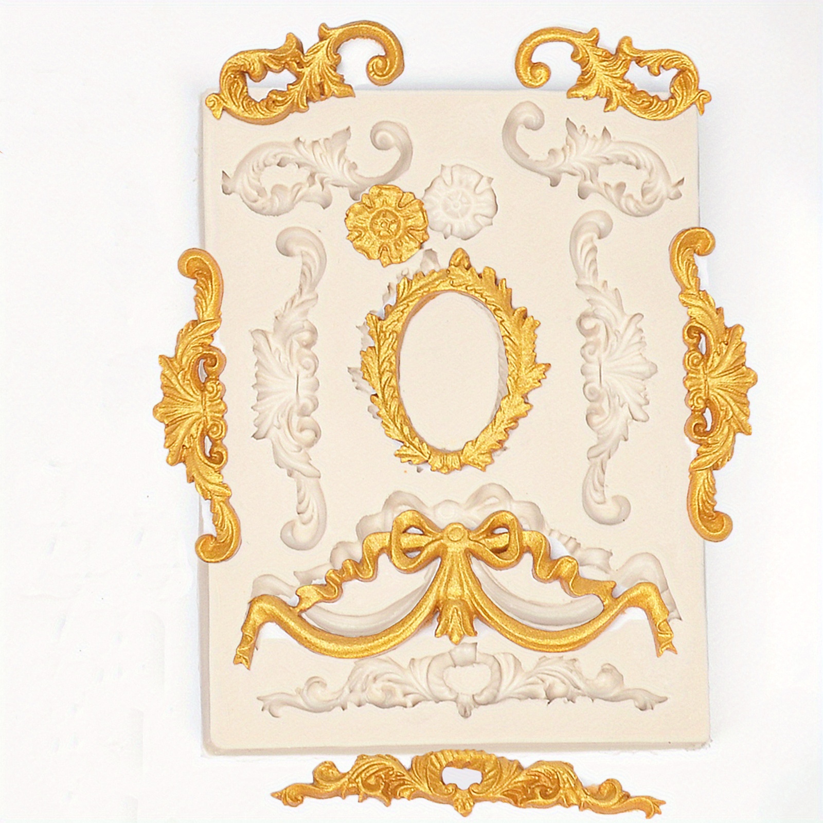 Classical Pattern Silicone Molds Lace Mat Mold Decorating Tools Baking Accessories Suitable For Candle Making