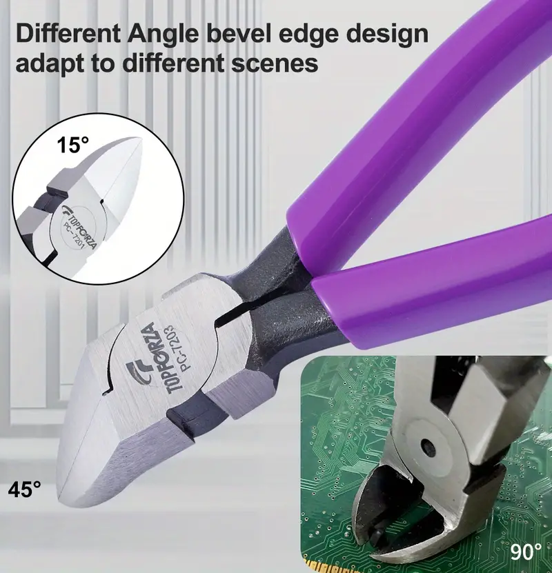 Diagonal Pliers Flush Cutter For Plastics 45 Degree Angle - Temu