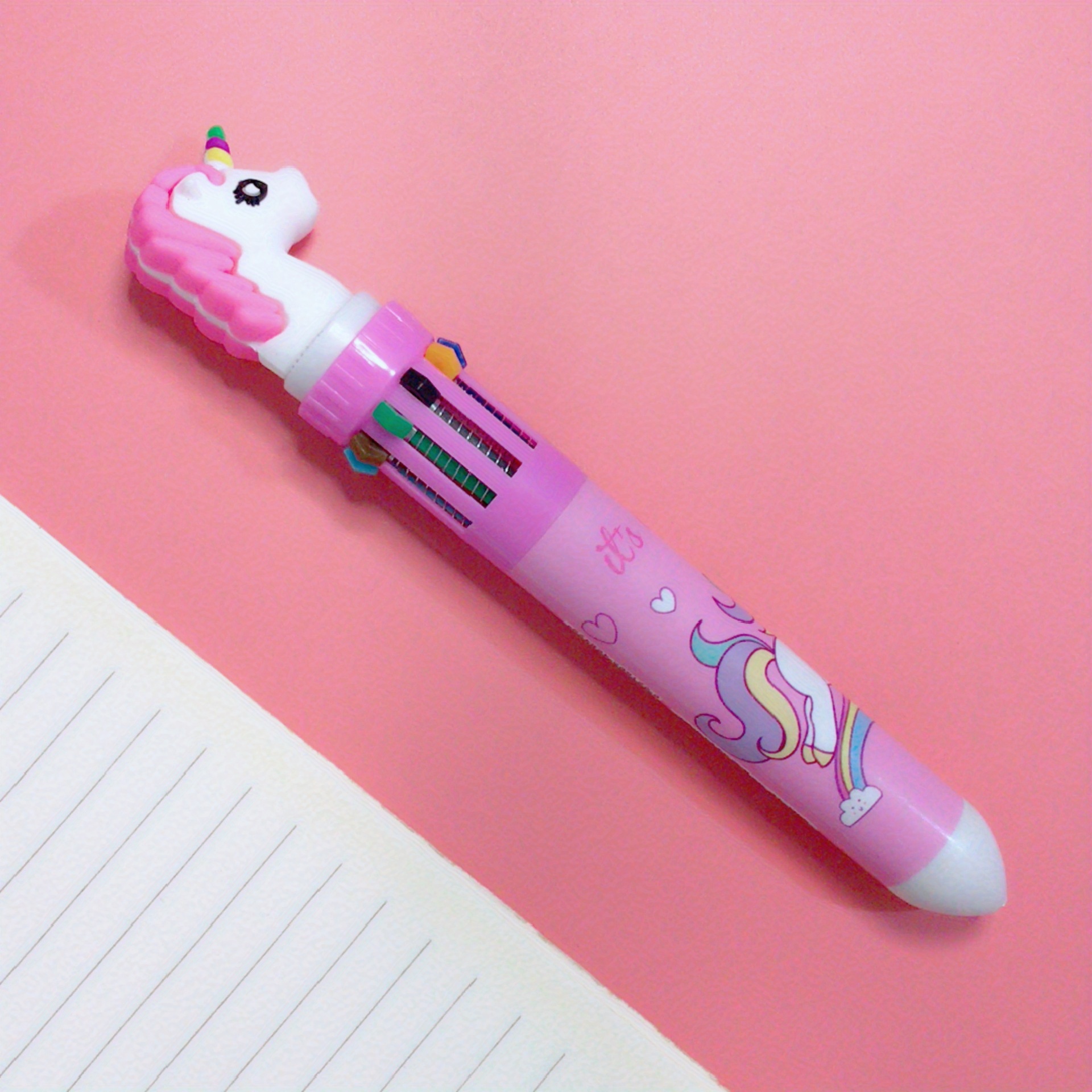1 stylo a bille 8 couleurs motif animaux kawai papeterie scolaire - Stylo à  bille - Achat & prix