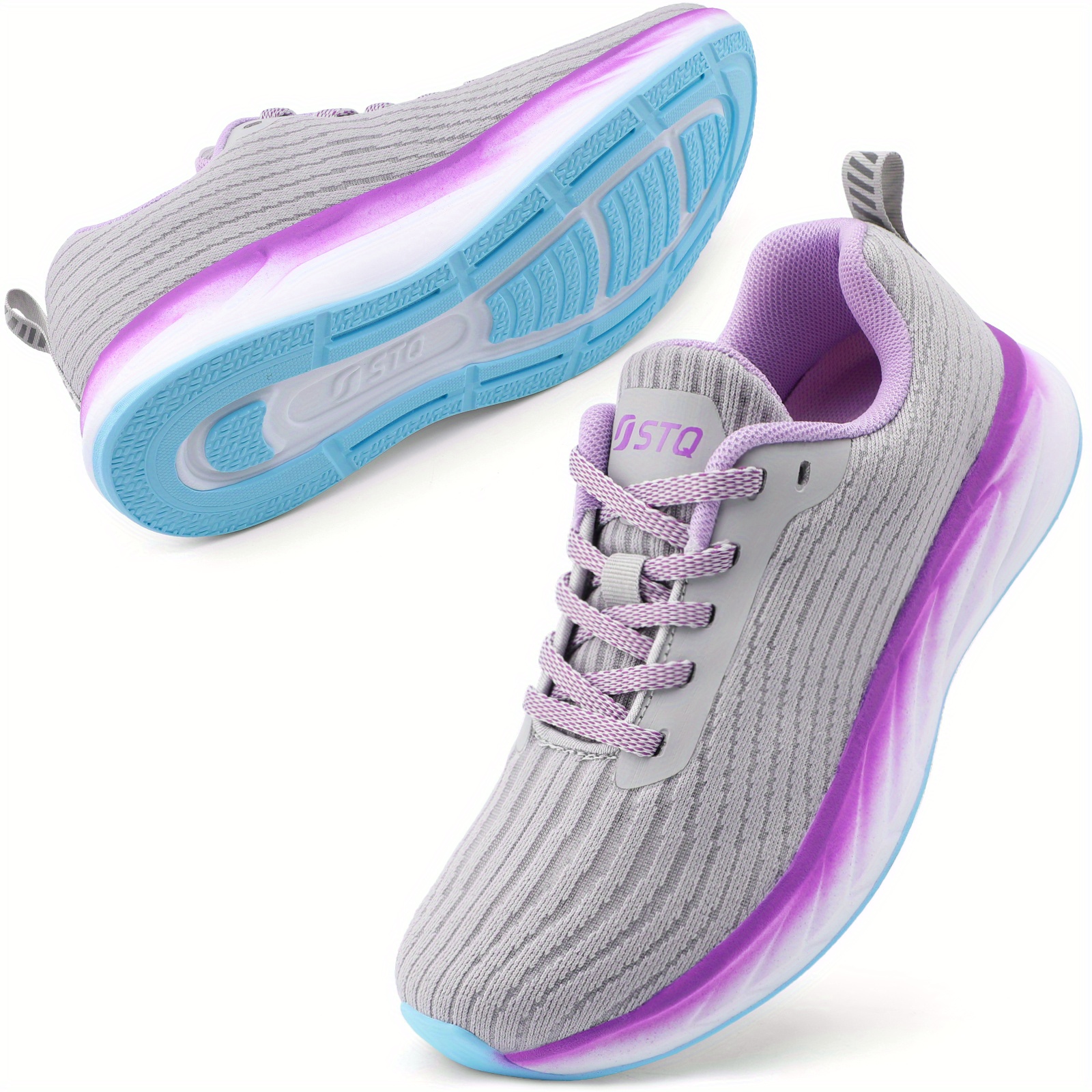 DK zapatos deportivos para mujer/tenis blancos/tenis de malla transpirables  planos/zapatos casuales para correr