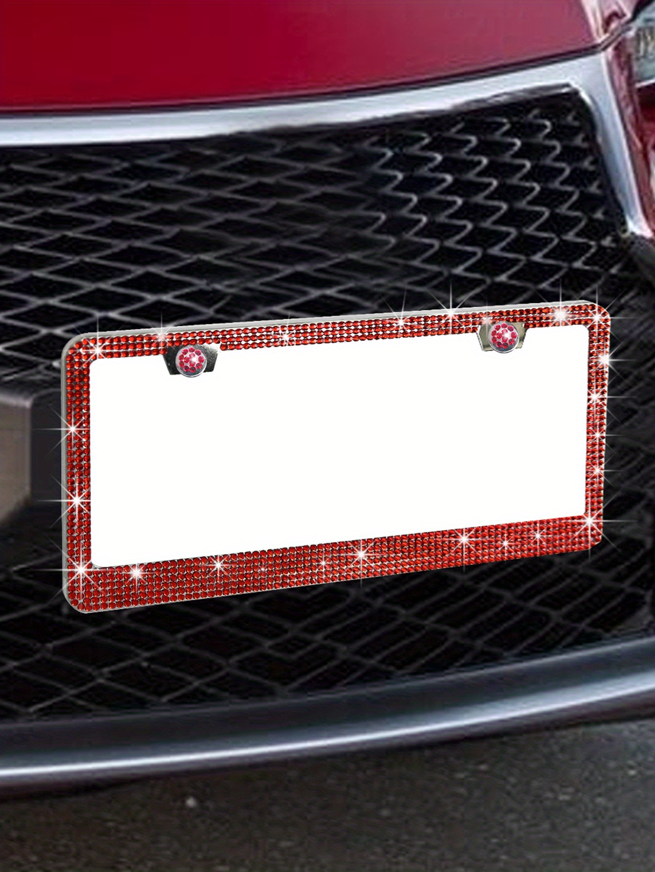 Stainless Steel License Plate Frame Artificial Diamond Trim Frame (with