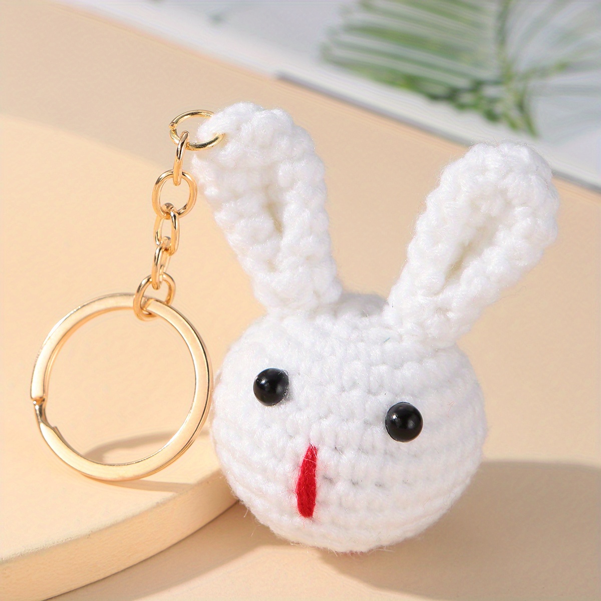 Kawaii Cartoon Candy Colors Plush Bear Rabbit Doll Keychain Cute Ladies Bag  Men’s Car Key Ring Student Bags Luggage Pendant