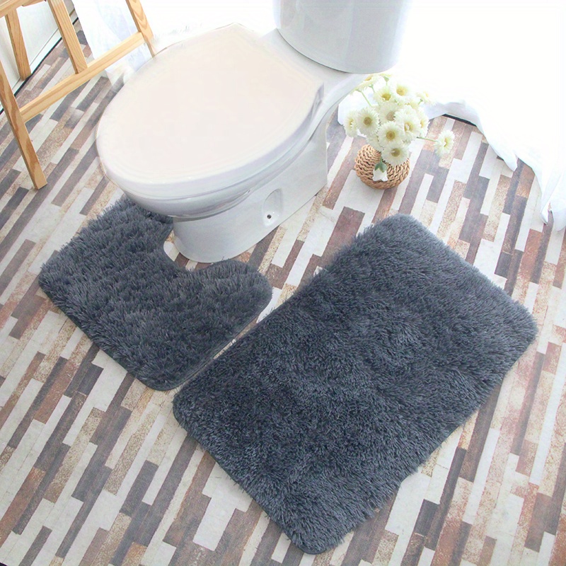 Anti-slip Bathroom Mat, Toilet Bowl, Waterproof Floor Mat