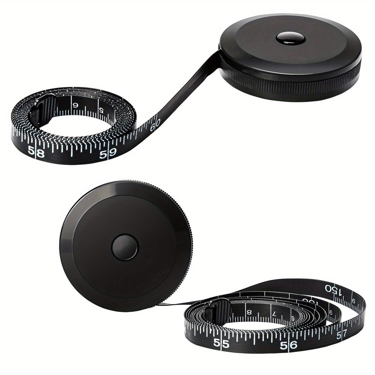 Retractable Black Double Scale Tape Measure Perfect For Body