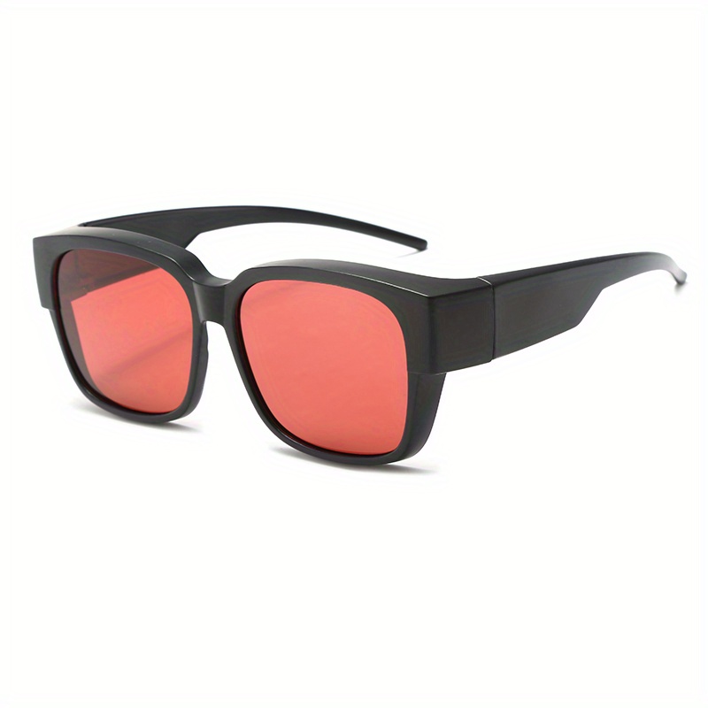 Lentes de sol polarizadas para hombre con espejo rectangular, luz de  plástico