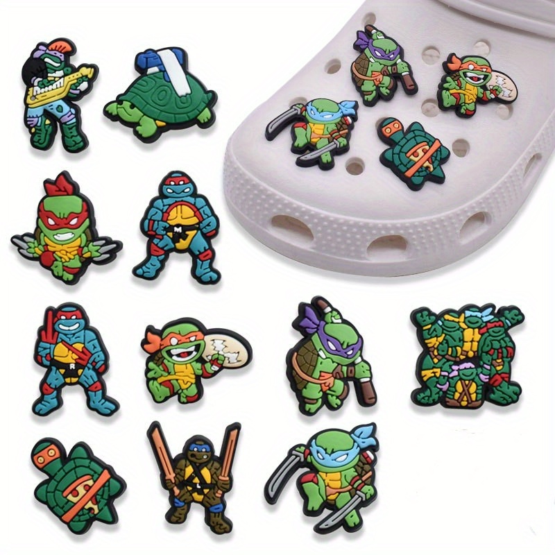 7Pcs/Set Duck 3D Fish Caretta Resin Unique Shoe Charms For * Women Girls  Boys Party Favors Birthday Gifts
