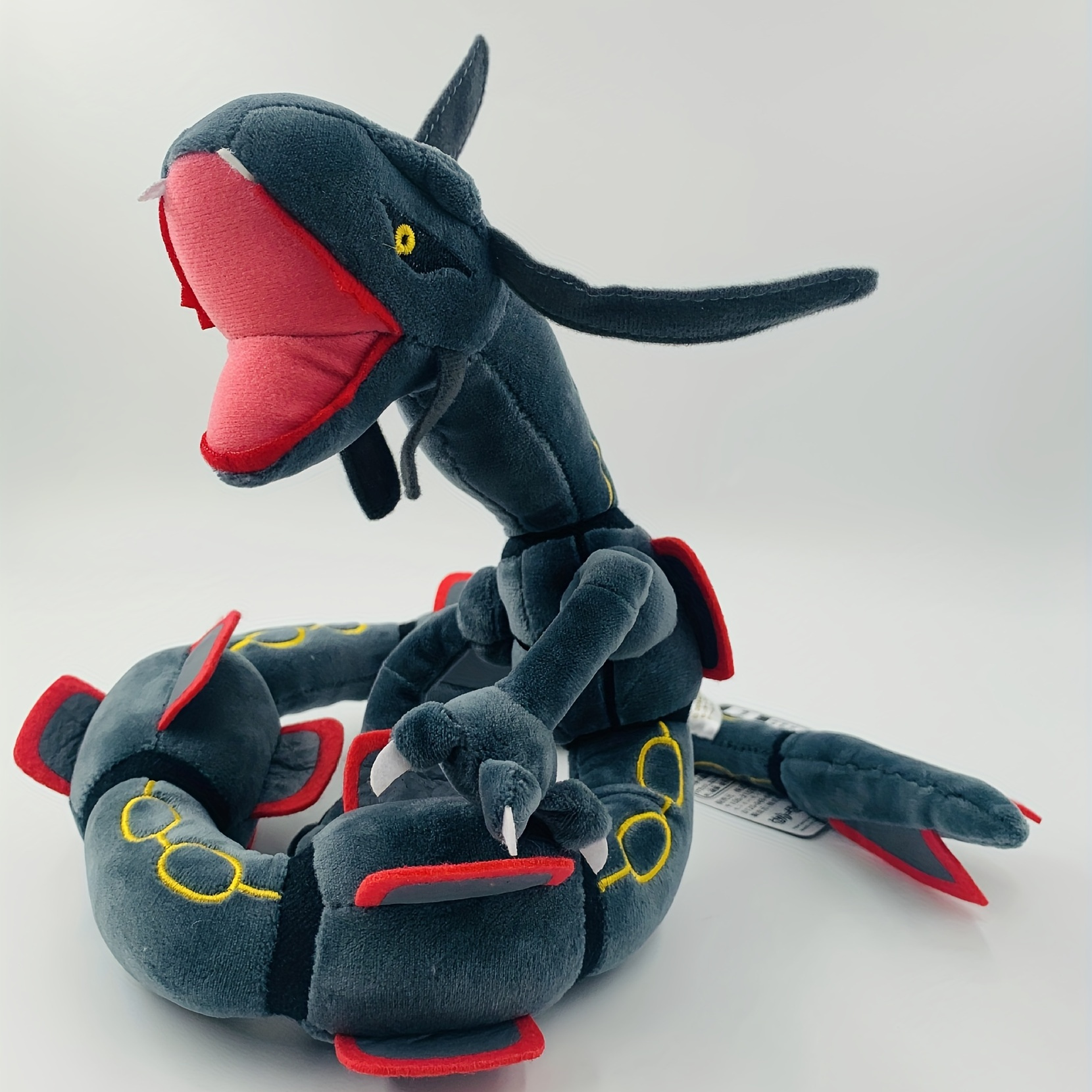 2 Styles Dragon Plush Toy Mega Rayquaza 80CM Green And Shiny Black Soft Stuffed  Animal Cartoon Figures Doll