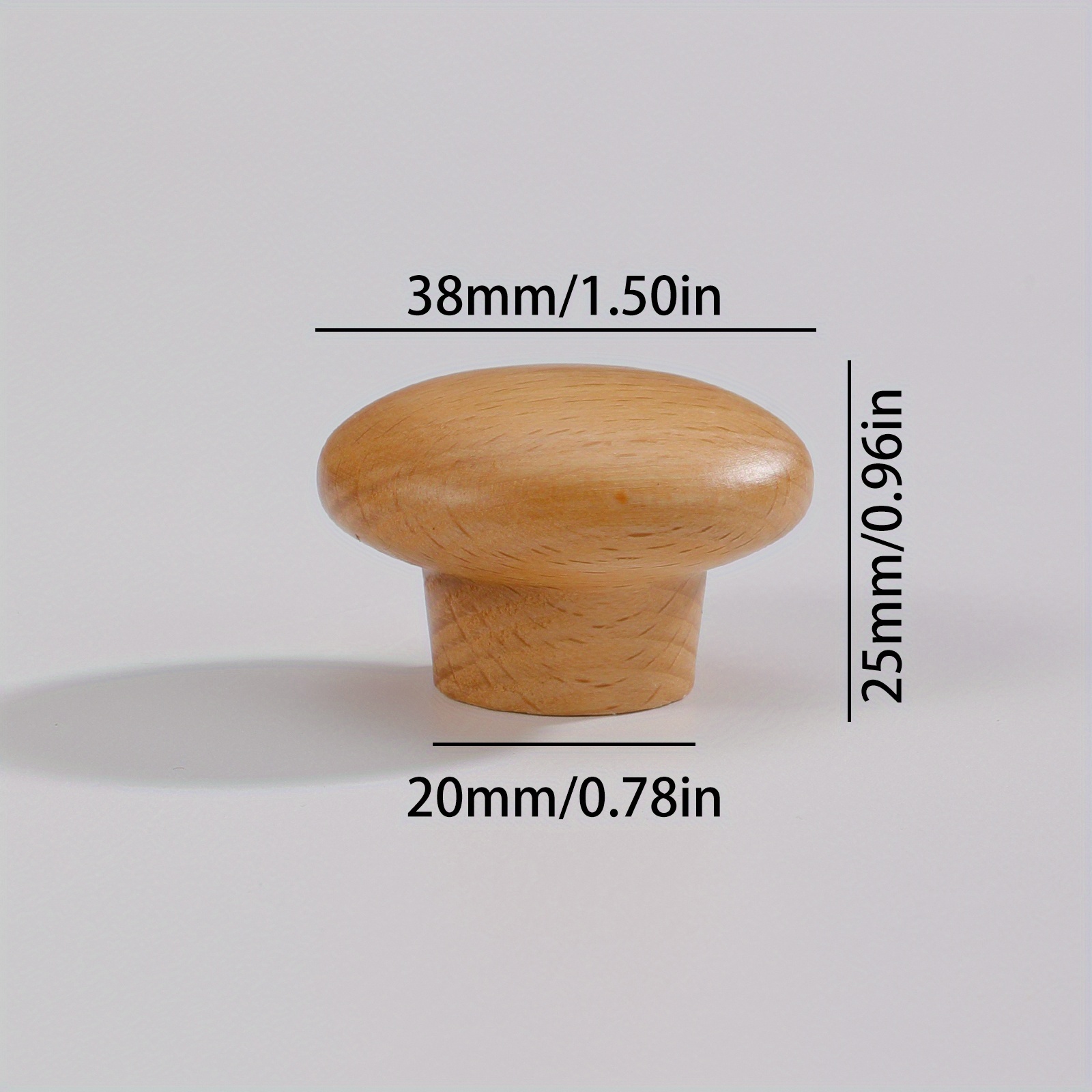 1pc Modern Minimalist Solid Wood Door Handle - Elegant Cabinet & Pull With Polished , Includes Installation Hardware - Styles