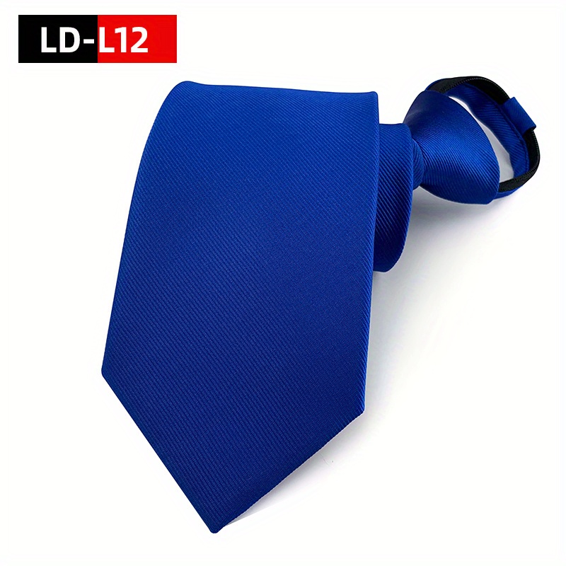 Hot Selling Solid Color Polyester Mens Zipper Necktie Easy To Get Necktie -  Jewelry & Accessories - Temu Canada