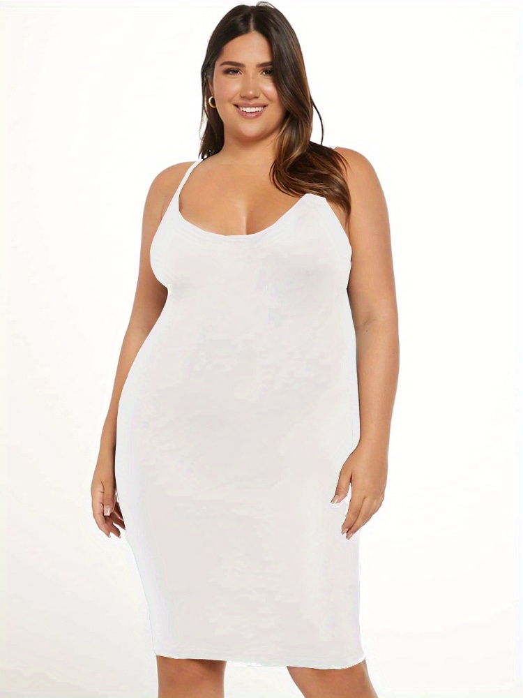 Plus size white hot sale cami dress