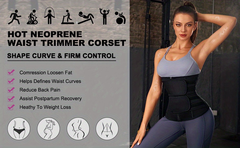 Slimming Waist Trainer Adjustable Buckle Tummy Control - Temu