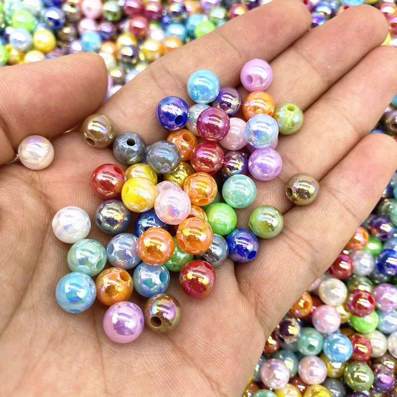 1200 Perle Finte Avorio 8mm ISPIRELLE In ABS – Rotonde Foro 2mm – Per Collane E Bracciali Fai-da-te - 3