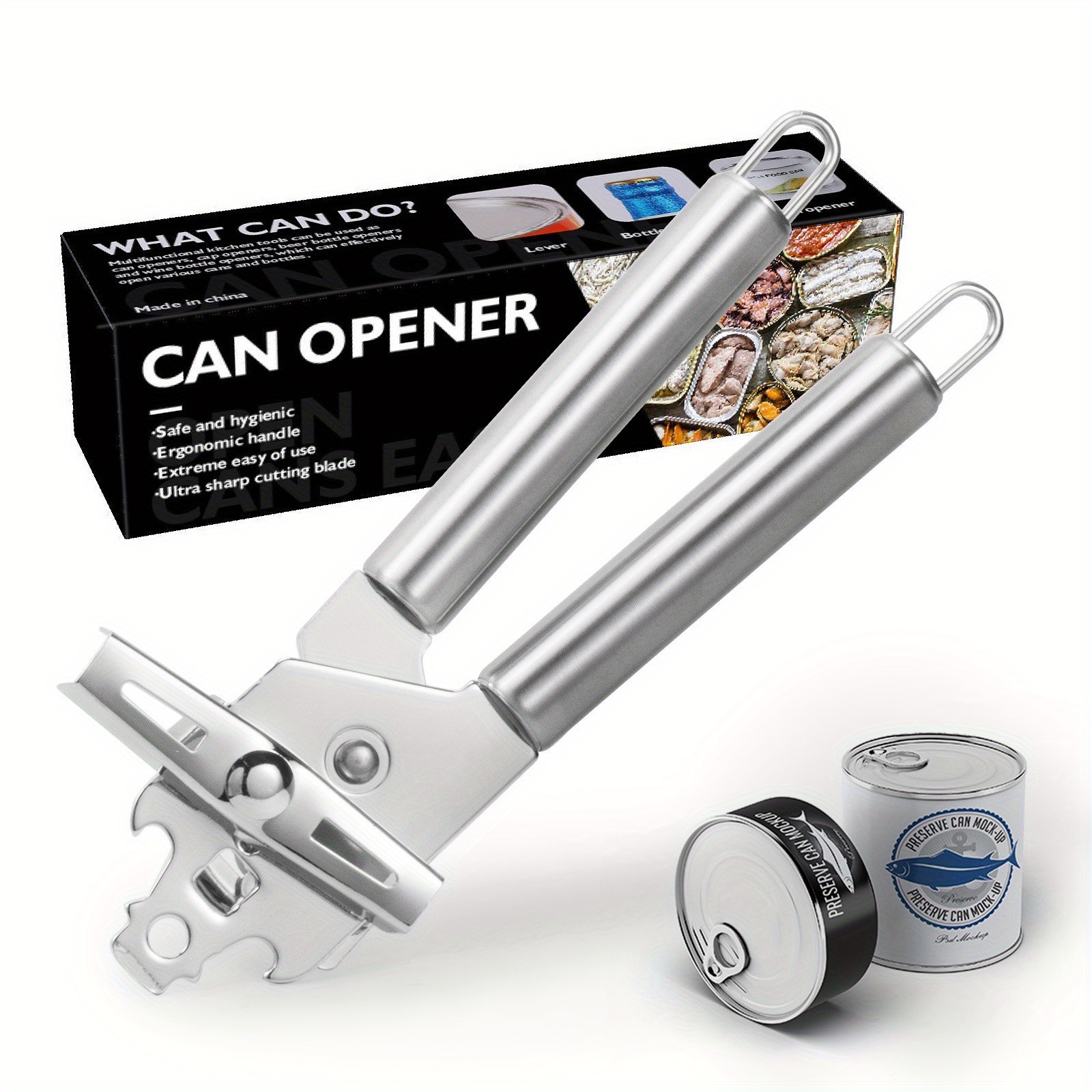 Kitchen Tin Can Opener Manual Canning Knife Facet Cutter Set - Temu