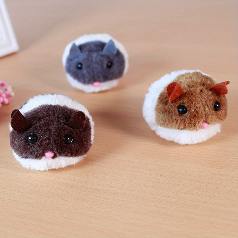 Interactive Mechanical Plush Mouse Cat Dog Toys Color Random Temu