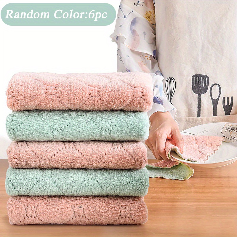 12pcs Kitchen Dish Towels, Microfiber Cleaning Cloth, Double-sided