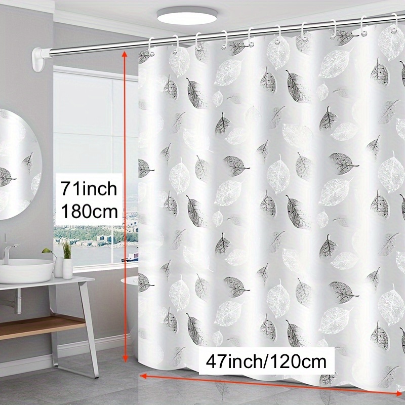  TYZK Cortina de ducha, cortina de baño, 3D semitransparente  EVA, resistente al agua, varios tamaños con ganchos, accesorios de baño  (color blanco, paquete de 2 kits de tamaño: 59.1 in x