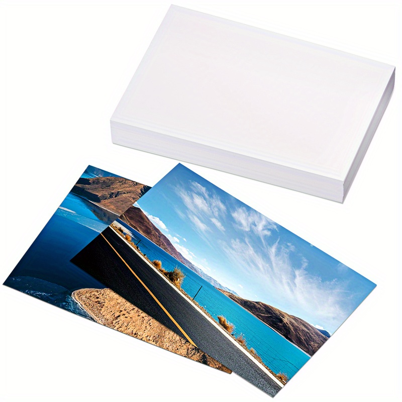 Image of 100 Sheets Photo Paper, 10.16 Cm X 15.24 Quality Glossy Photo Paper Picture Paper, 180 Gsm Printer Handbook Paper Glossy Office Supplies