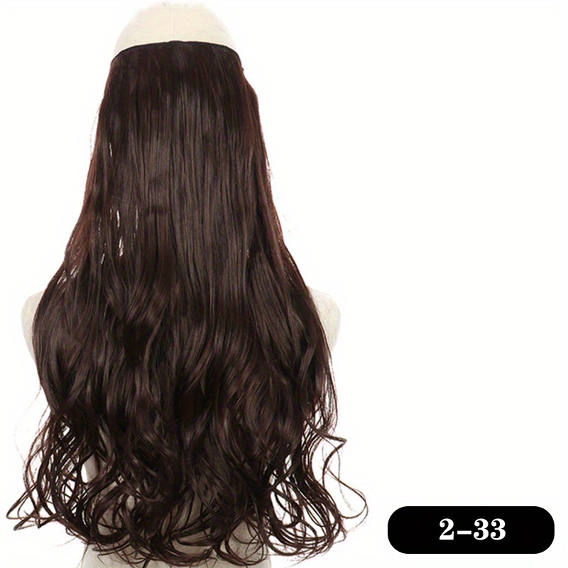 Clip In Hair Extension Black Seamless Double Weft Long Curly - Temu