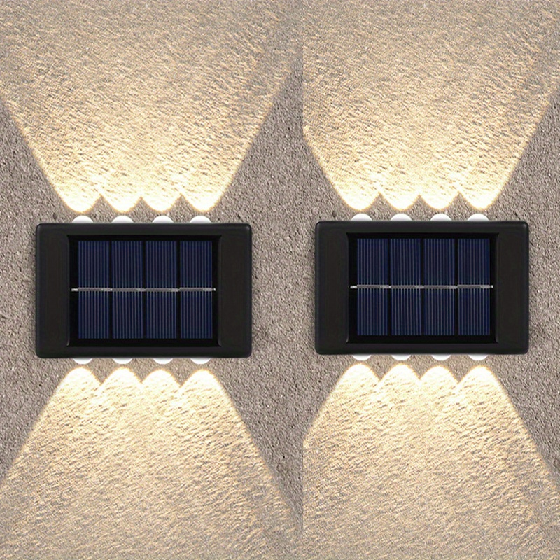 2 Luces Solares Pared Hacia Arriba Hacia Abajo Luz Paso Led - Temu