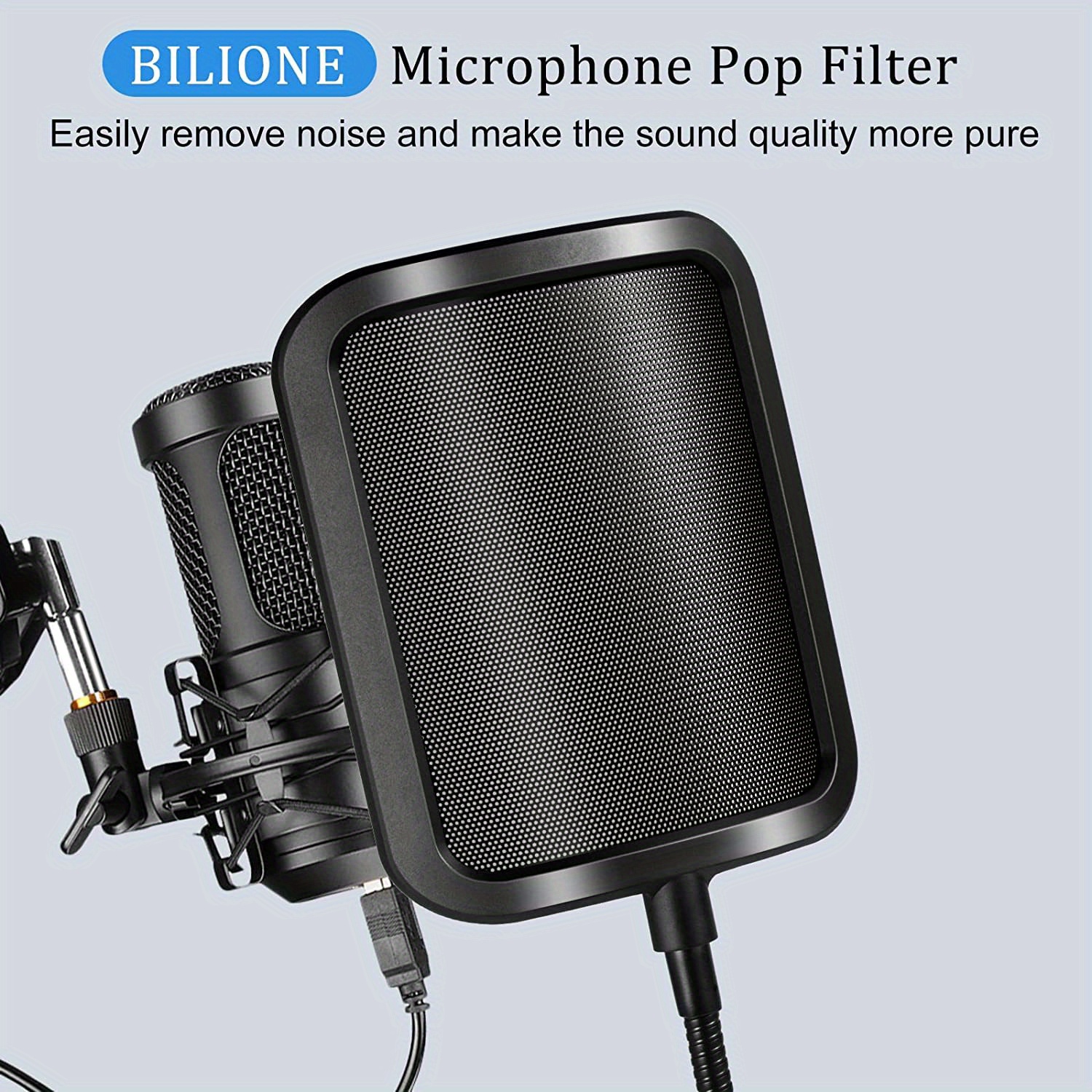 Microphone Pop Filter Pop Filter Mic Pop Screen Metal - Temu