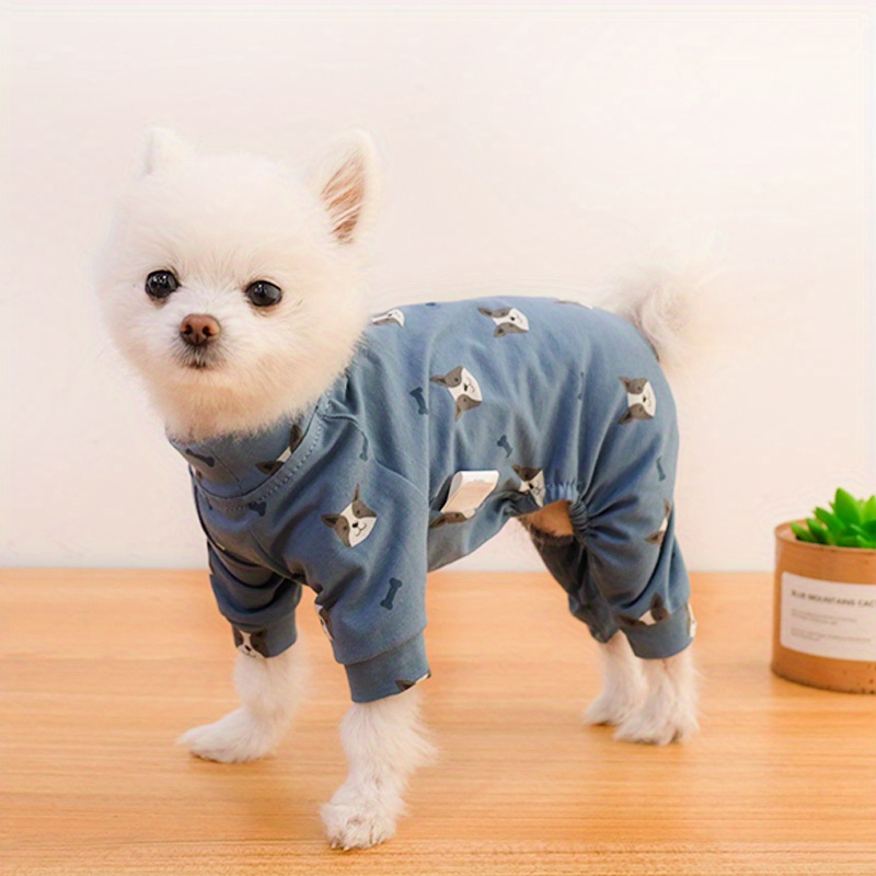 Small Dog Summer Clothing Four Legged Thin Hoodie Cute Outfit Machine Washable Recommended for Medium Large and Small Breeds Pullover Style