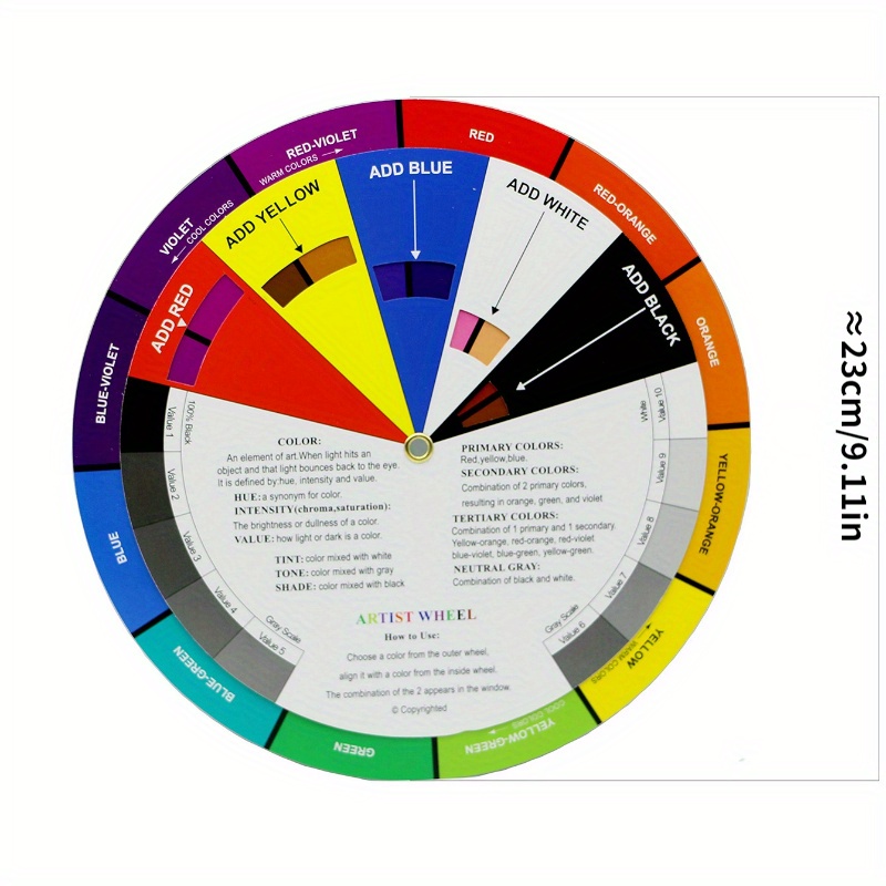 VICASKY 5 Sets Color Card Color Chart Color Guide Cards Color Wheel Chart  Color Muse Color Wheels for The Artist Color Fan Deck Paper Portable  Drawing
