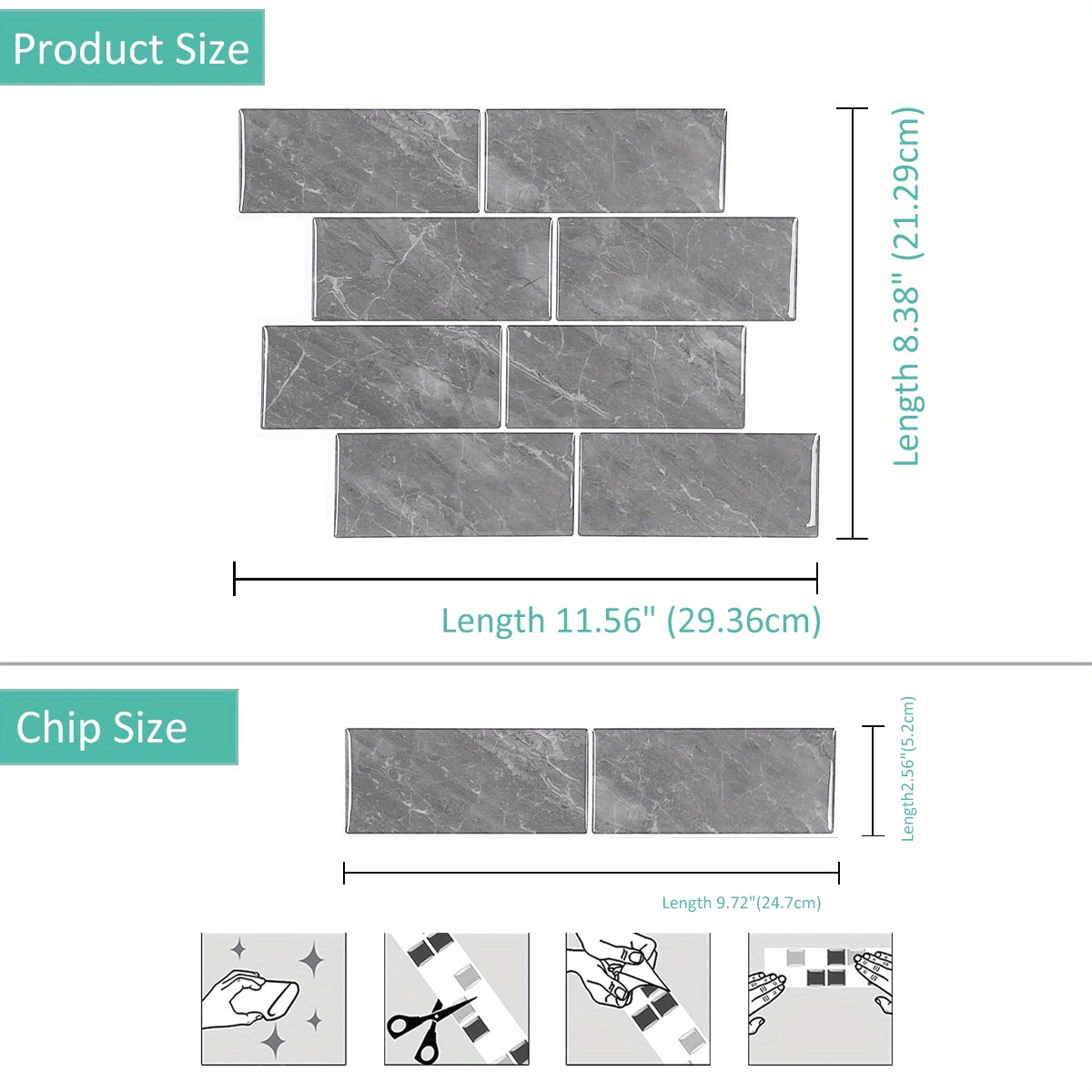 3d Subway Tiles Sticker Peel And Stick Backsplash, Stick On Tiles ...