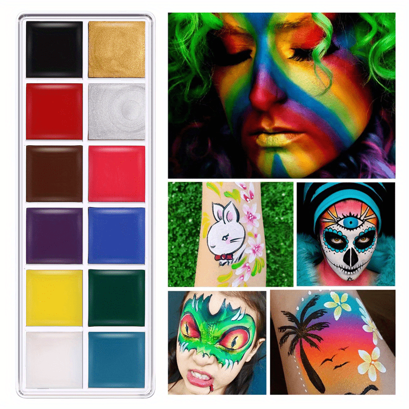 Unleash Halloween Spirit 12 Vibrant Colors Body Paint Face Temu