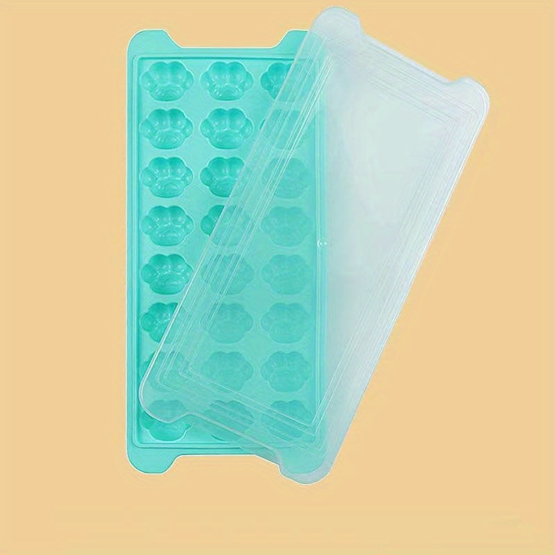 Cat Paw Ice Tray Mold Homemade Ice Cube Box Home Freeze Ice Cube Tray  Kitchen Refrigerator Ice Making Tool With Lid Soft Bottom - Temu