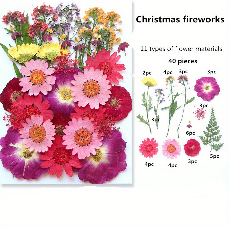 Resiners® 100Pcs Dried Flowers for Resin Molds, Natural Flowers, Real Pressed  Flowers Dry Leaves Kit for Resin Crafts