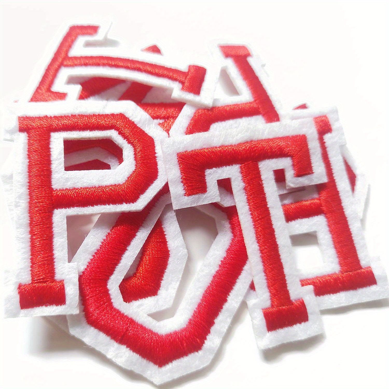 Red Iron On Patches Small Iron On Letters Patches Cursive - Temu
