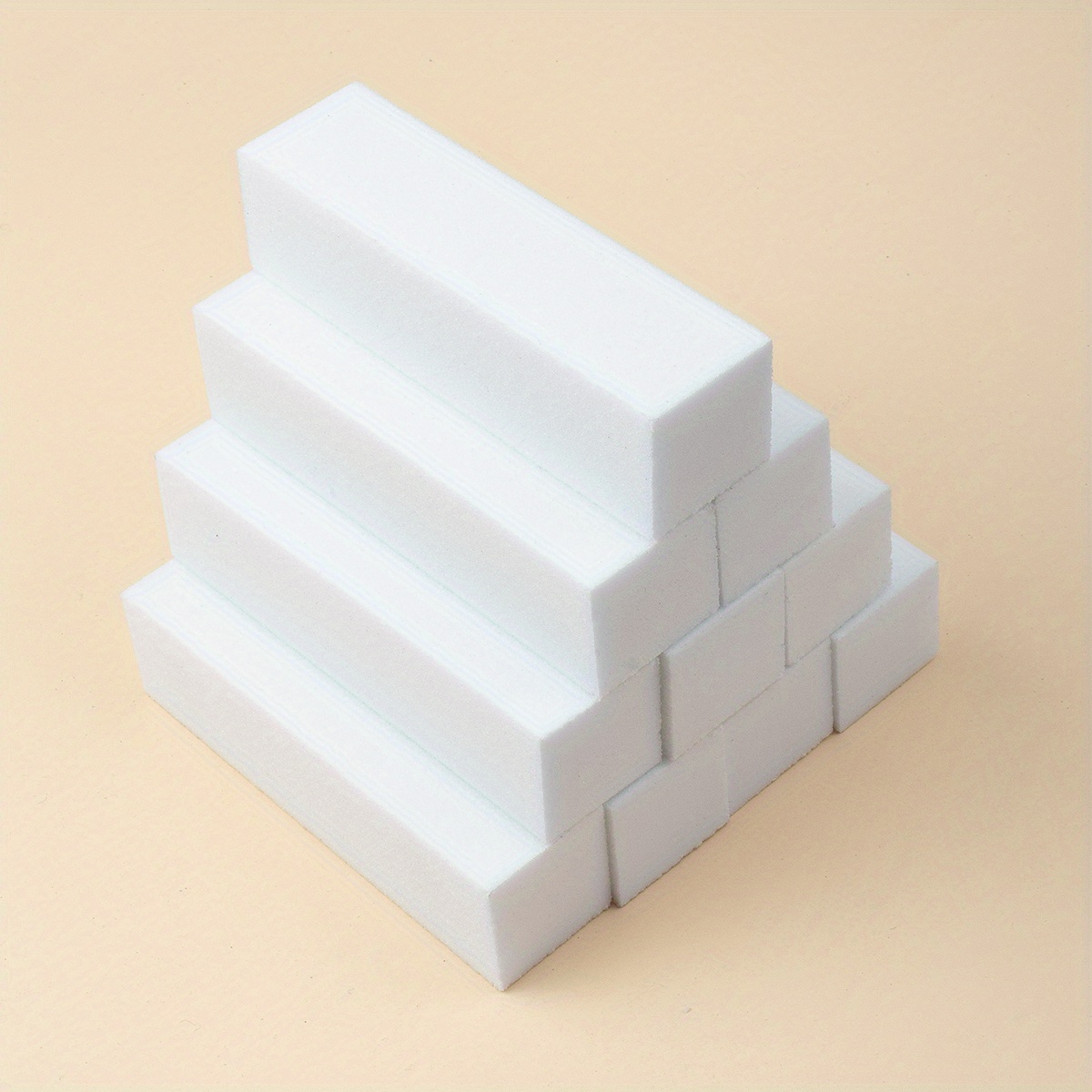 10pcs Nail Buffer Block For Acrylic And Natural Nails, 4 Sided Sanding Buffers For Gel Nails Fingernail Shine Buffing Filer Set, Professional Manicure Polisher Buffer Bulk Medium Grit (white)