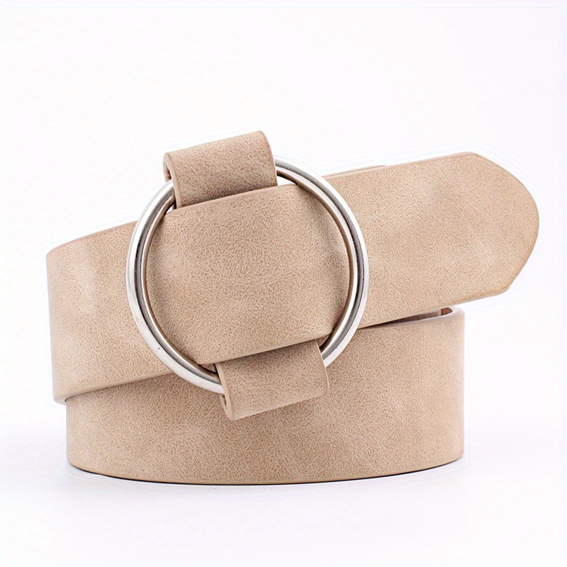 Needle-free Round Casual Women's Belt Youth Fashion Wide Pu Strap Waistband