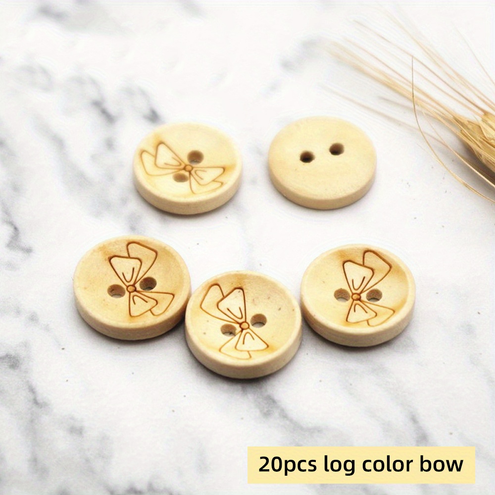 20pcs Shirt Knitted Sweater Button Wooden Button Sewing - Temu